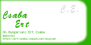 csaba ert business card